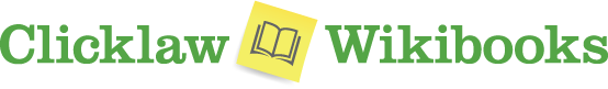 Clicklaw Wikibooks logo
