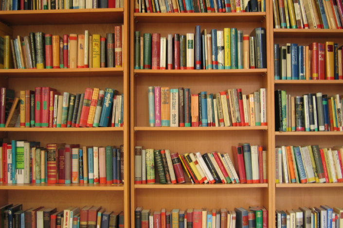 bookshelf full of books